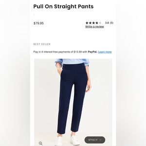 Brand new with tags Loft Navy Blue Pull on Pants